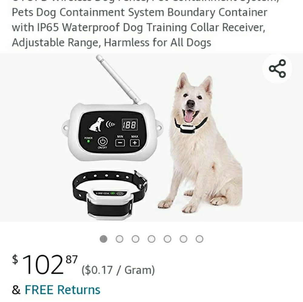 Invisable wireless electric dog fence w/ 2 collar